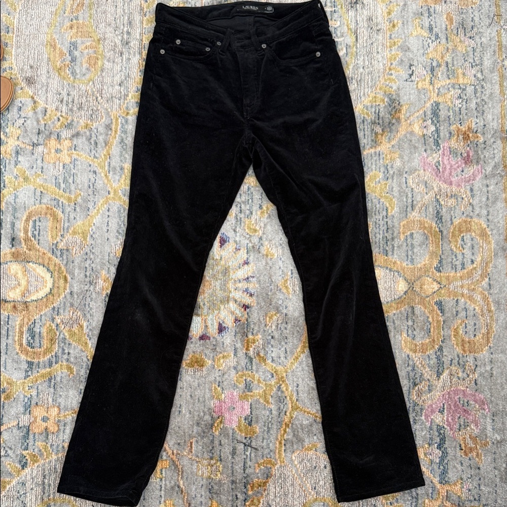 Lauren by Ralph Lauren Black Corduroy pants